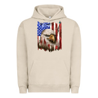 Pigment French Oak usa flag with eagle head Urban Hoodie - texasbilliewilder