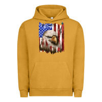 Pigment Peanut Butter usa flag with eagle head Urban Hoodie - texasbilliewilder