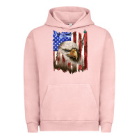 Pigment Salmon usa flag with eagle head Urban Hoodie - texasbilliewilder