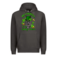 Smoke st patricks day my pitbuli my lucky charm with hat Premium Hoodie - RanaPortraitStore