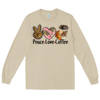 Mushroom peace love coffee Long Sleeve Tee - BarkalooDesign
