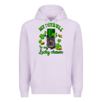 Lilac st patricks day my pitbuli my lucky charm with hat Premium Hoodie - RanaPortraitStore