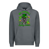 Rock st patricks day my pitbuli my lucky charm with hat Premium Hoodie - RanaPortraitStore