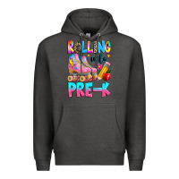 Charcoal Heather rolling into pre k grade Premium Hoodie - texasbilliewilder