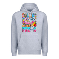 Heather Grey rolling into pre k grade Premium Hoodie - texasbilliewilder