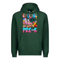 Sports Green rolling into pre k grade Premium Hoodie - texasbilliewilder