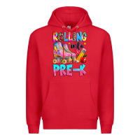 Red rolling into pre k grade Premium Hoodie - texasbilliewilder