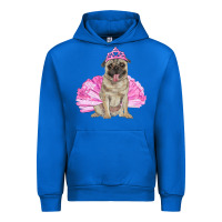 Cobalt balerina pug with tutu Urban Hoodie - RanaPortraitStore