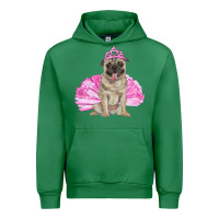 Emerald balerina pug with tutu Urban Hoodie - RanaPortraitStore