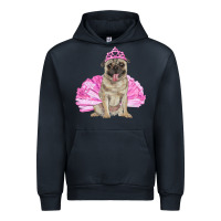 Navy balerina pug with tutu Urban Hoodie - RanaPortraitStore