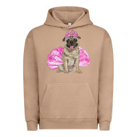 Pigment Burro balerina pug with tutu Urban Hoodie - RanaPortraitStore
