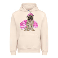Sandshell balerina pug with tutu Urban Hoodie - RanaPortraitStore