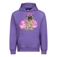 Tulip balerina pug with tutu Urban Hoodie - RanaPortraitStore