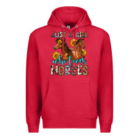 Cardinal just a girl who loves horses Premium Hoodie - Zillion Design Studio