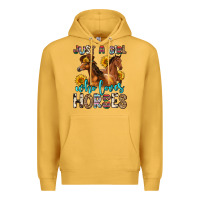 Mustard just a girl who loves horses Premium Hoodie - Zillion Design Studio