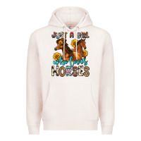 Pale Pink just a girl who loves horses Premium Hoodie - Zillion Design Studio