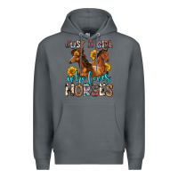 Rock just a girl who loves horses Premium Hoodie - Zillion Design Studio