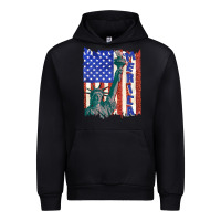 Black usa flag with statue of liberty Urban Hoodie - texasbilliewilder