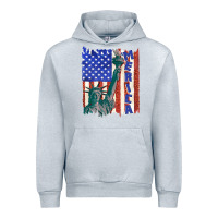 Usa Flag With Statue Of Liberty Urban Hoodie | Teevron