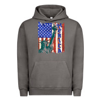 Pigment Tornado usa flag with statue of liberty Urban Hoodie - texasbilliewilder