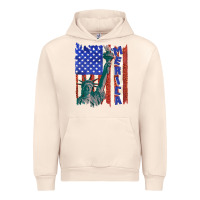 Sandshell usa flag with statue of liberty Urban Hoodie - texasbilliewilder