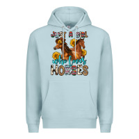 Blue Mist just a girl who loves horses Premium Hoodie - Zillion Design Studio