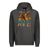 Charcoal Heather just a girl who loves horses Premium Hoodie - Zillion Design Studio