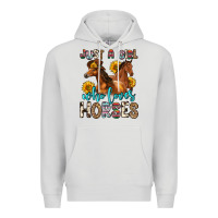 Dove Grey just a girl who loves horses Premium Hoodie - Zillion Design Studio