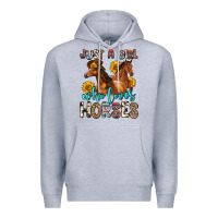 Just A Girl Who Loves Horses Premium Hoodie | Teevron