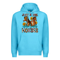 Ocean Blue just a girl who loves horses Premium Hoodie - Zillion Design Studio