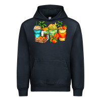Navy mango farm fresh coffee cups Urban Hoodie - Zillion Design Studio