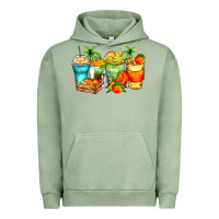 Pigment Oil Green mango farm fresh coffee cups Urban Hoodie - Zillion Design Studio