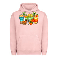 Pigment Salmon mango farm fresh coffee cups Urban Hoodie - Zillion Design Studio