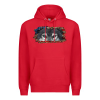 Red wolf eyes american flag Premium Hoodie - RanaPortraitStore