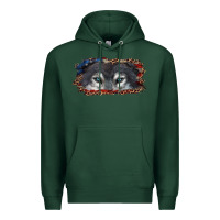 Sports Green wolf eyes american flag Premium Hoodie - RanaPortraitStore