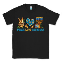 Black Peace Love Hannukah Classic Tee - BundleAndBundleShop