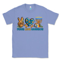 Colony Blue Peace Love Hannukah Classic Tee - BundleAndBundleShop