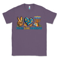 Lavender Peace Love Hannukah Classic Tee - BundleAndBundleShop