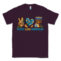 Plum Peace Love Hannukah Classic Tee - BundleAndBundleShop