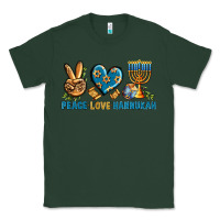 Sports Green Peace Love Hannukah Classic Tee - BundleAndBundleShop