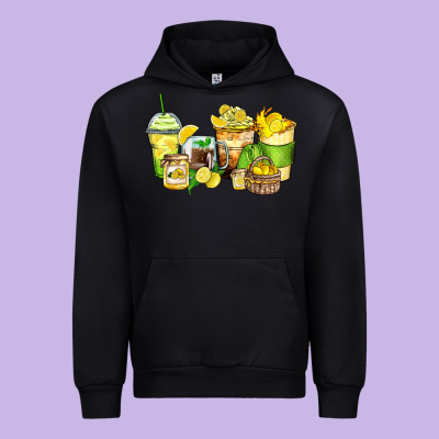 Urban Hoodie lemon farm fresh coffee cups