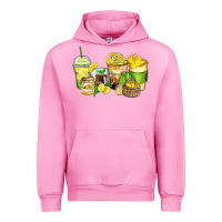 Fuchsia Pink lemon farm fresh coffee cups Urban Hoodie - Zillion Design Studio