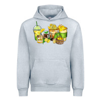 Heather Grey lemon farm fresh coffee cups Urban Hoodie - Zillion Design Studio