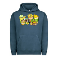 Pigment Midnight Navy lemon farm fresh coffee cups Urban Hoodie - Zillion Design Studio