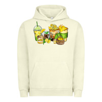 Pigment Pistachio lemon farm fresh coffee cups Urban Hoodie - Zillion Design Studio