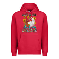 Cardinal just a girl who loves chickens Premium Hoodie - Zillion Design Studio