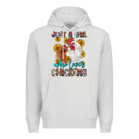 Dove Grey just a girl who loves chickens Premium Hoodie - Zillion Design Studio