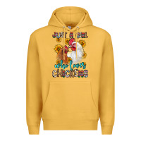 Mustard just a girl who loves chickens Premium Hoodie - Zillion Design Studio