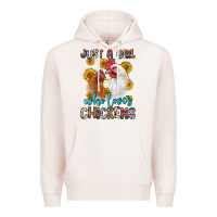 Pale Pink just a girl who loves chickens Premium Hoodie - Zillion Design Studio