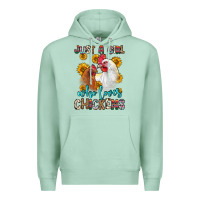 Seafoam just a girl who loves chickens Premium Hoodie - Zillion Design Studio